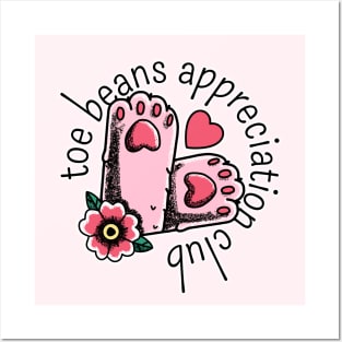 toe beans appreciation club Posters and Art